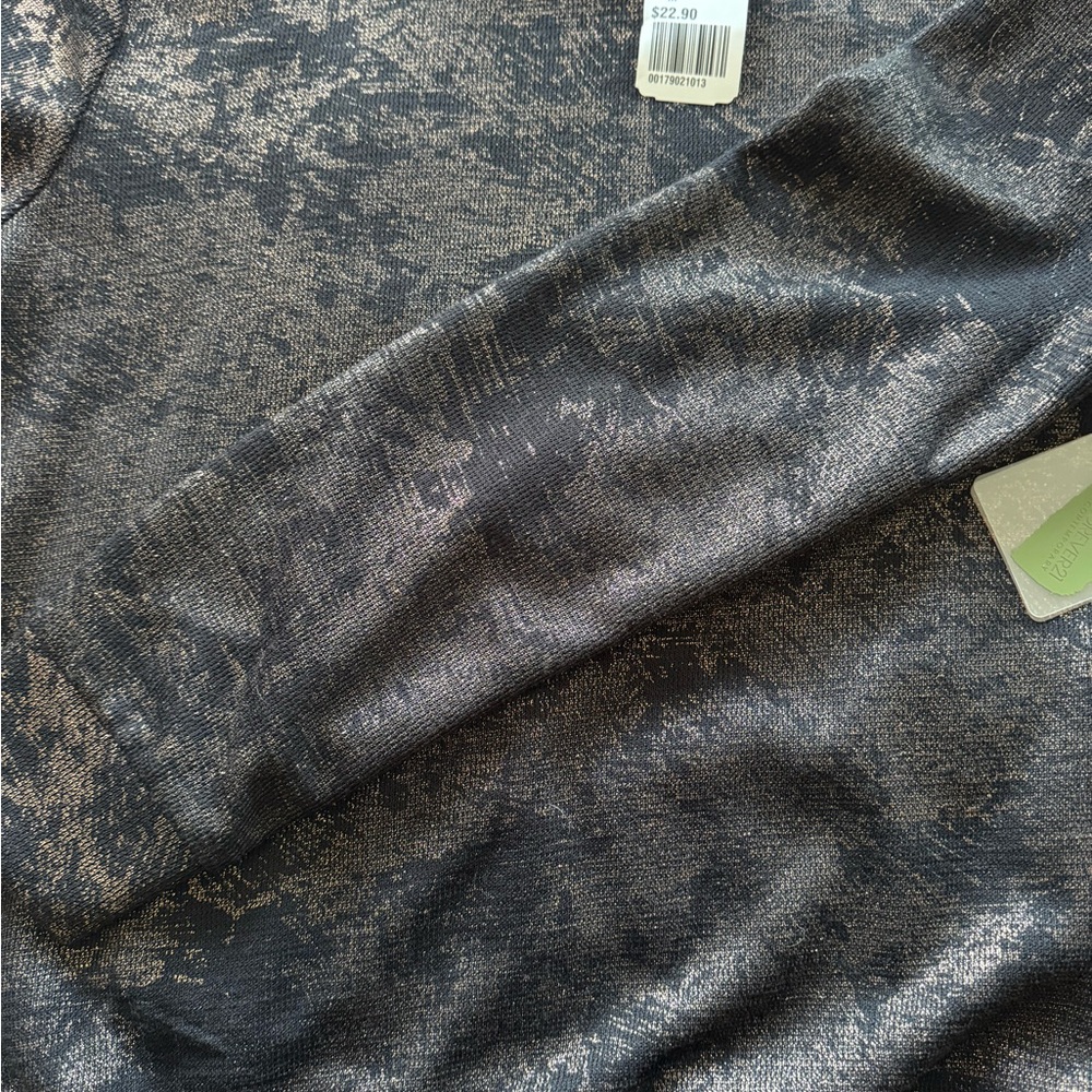 Anne Klein Black cooper glimmer Long Sleeve